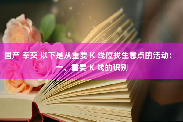 国产 拳交 以下是从重要 K 线位找生意点的活动: 一、重要 K 线的识别